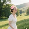 Viiotu Elegant Womens Wedding Fascinator Hat – Feather Mesh Flower