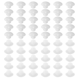 QUARKZMAN Pack of 120 Pegboard Hook Clasps, Pegs Board Plugs, Shelf Hooks, Stopper Clips, Suitable for 1/4 Inch Pegboard Hooks to Prevent Hooks from Falling Off (Clear)