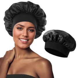 Satin Hair Bonnet Silk Bonnet For Sleeping Silk Hair Bonnet Bands, Sleeping Cap Hair Bonnet for Sleeping Satin Bonnet Single Layer Elastic Band Silk Sleep Bonnet Satin Bonnet for Sleeping