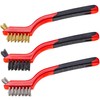 Small Wire Brush Set, Wire Brushes for Cleaning Rust Removal,