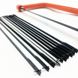 16 Pieces 10/15/18/24 Teeth Pinned Scroll Saw Blades for Woodworking 132 mm Scroll Blade for Sawing Wood Plastic Soft Metals Fret Saw Blades