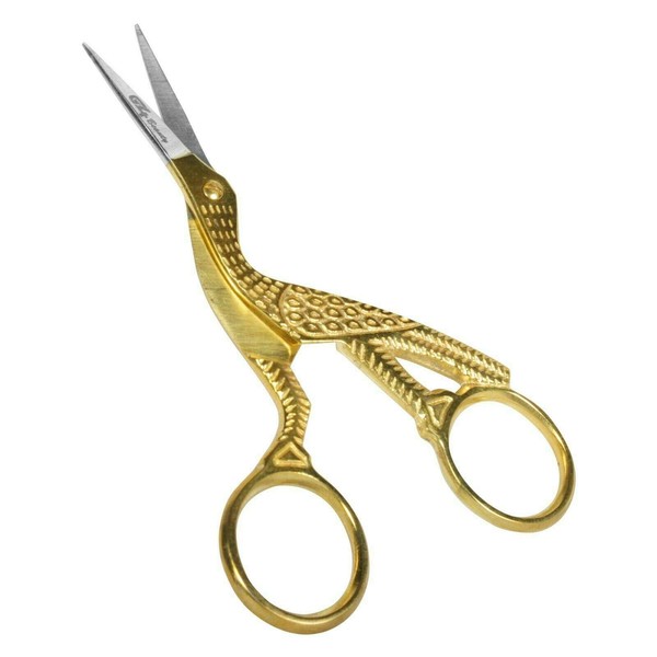 G4 Vision Eyebrow Slanted Tip Tweezer Curved Sharp Edge Blades Scissor Pack of 2 Stainless Steel Cuticle Pedicure Beauty Kit for Nail Eye brow Eyelash Silver (Gold)