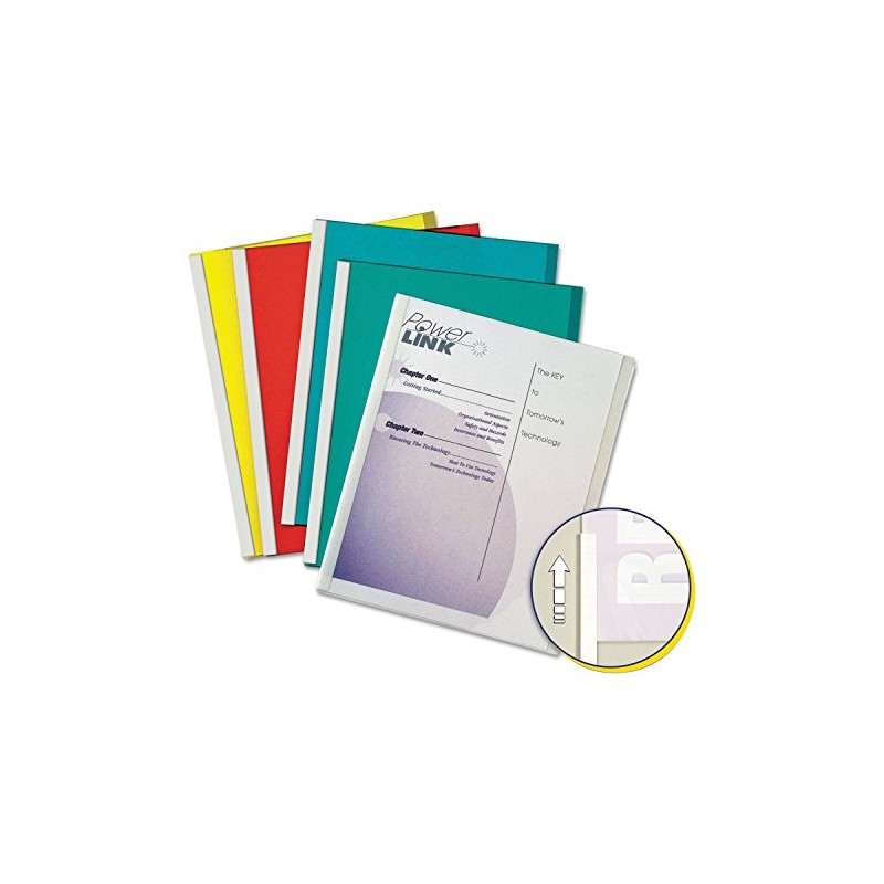 No-Punch Report Covers for 11" x 8-1/2" Sheets, Assorted, 50