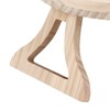 Clip On Tray Natural Bamboo 9.8in Round Home Couch Sofa