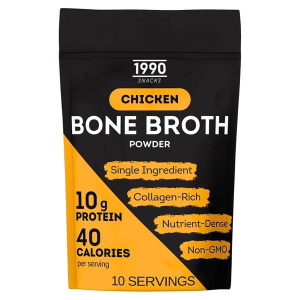 Premium Chicken Bone Broth Powder, 10 servings, 100% Made &