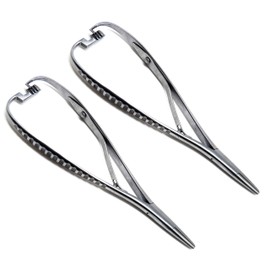 Dental Mathieu Standard and TC Needle Holder 14cm Forcep Plier Multi Position Ratchet Surgical Instruments 2 Pcs