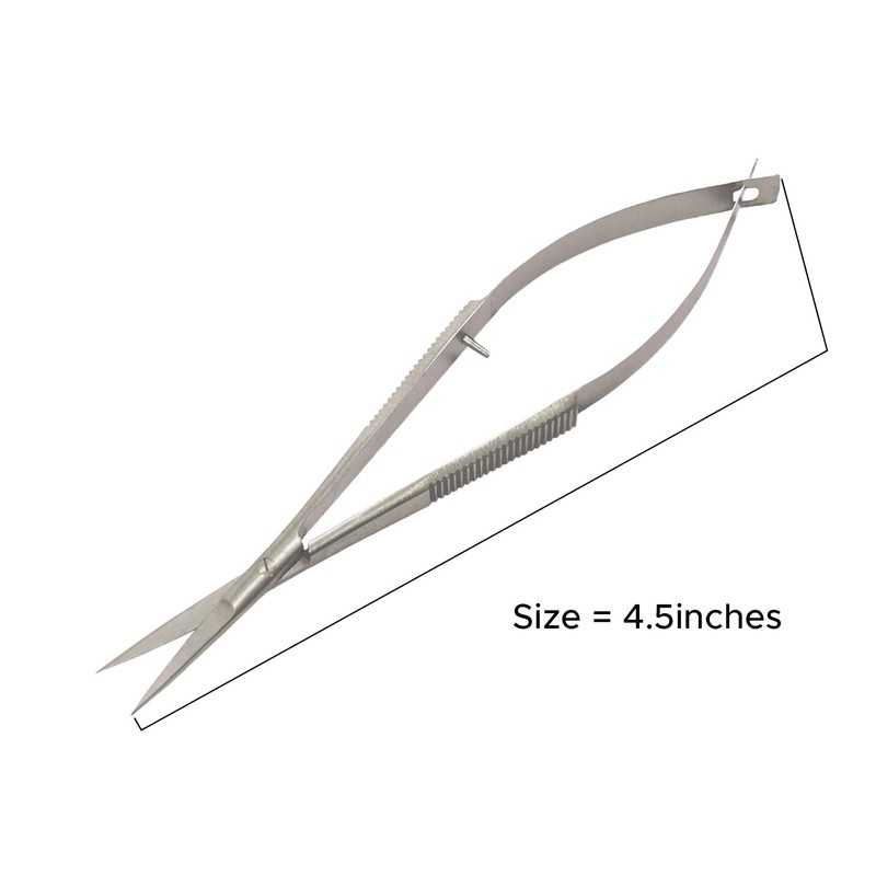 SANDBRSOS Cuticle Scissors Extra Fine Straight Professional Precise Pointed Tip
