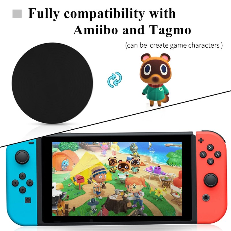 SANPOPO NFC Tags Sticker, NFC Tag, Black NFC Sticker,, black,