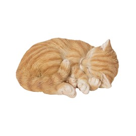 ウービア すやすや～茶トラ猫 9.5×7.7×4.5㎝ 人形 フィギュア 置き物 アニマル 動物 ガーデン 装飾 ネコ H13118-1B