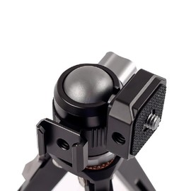 Taisioner Camera Mini Ball Head for Tripod+Dual Cold Shoe Mount DSLR Camera Mount Adapter Photograph Attachment Accessories for Gopro Cam Camcorder Smartphone Light Microphone Loading