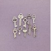 Unbranded Key Charm Collection Antique Silver Tone 10 Different Charms