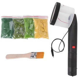 Mocoli Mini Static Grass Flocking, Four Colors Mini Applicator for Flocking Machine, ABS Applicator with Anti-Slip Handle for DIY Scenic Modelling Sand Table Modelling Craft Tool