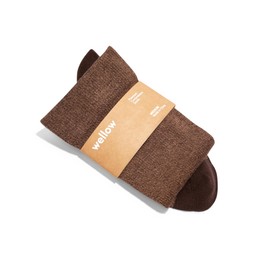 Wellow Knee High Compression Socks for Men & Women | 18-25 mmHg Made with Viscose from Bamboo | Nurses & Pregnancy Support | Relieves Swelling | Regular, MD, Chocolate - Twist