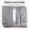 Anytime Home Curtains Blackout and Sheer Layered Solid Window Curtain