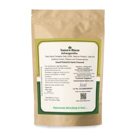Nature Blaze Ayurvedic Indian Ashwagandha Powder 14.1 Oz (400 Gm/0.8 lb)