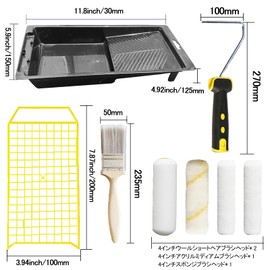 Odowalker 8 Piece Paint Roller Set Paint Roller Set Painting Tools Paint Roller Paint Roller Paint Brush Paint Roller Cover with Paint Tray DIY Supplies