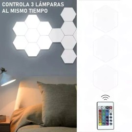 Molin Dollins Luz Led Lampara Hexagonal Touch, Union Entre Ellas Pared