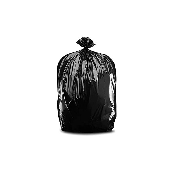 Plasticplace 95-96 Gallon Garbage Can Liners │ 1.2 Mil │ Black Heavy Duty Trash Bags │ Rolls │ 61” x 68” (50 Count)