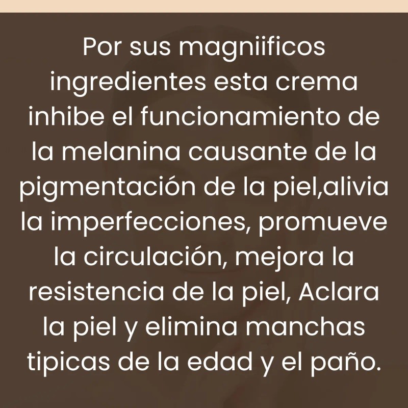Crema Blanqueadora Despigmentante Reduce Melanina