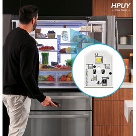 HPUY WR55X11132 Refrigerator LED Light WR55X25754 for GE LED Refrigerator light bulb Replace WR55X30602 WR55X26486 PS4704284 3033142 EAP12172918 AP6261806 2PCS