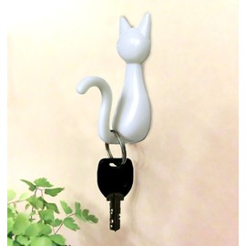 ねこのしっぽ フック 2個組 白 ME128