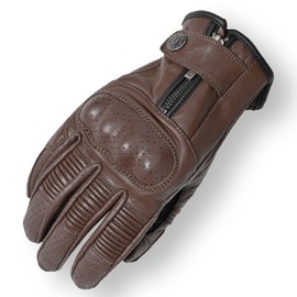 RIDEZ (ライズ) Motorcycle Genuine Leather Protector Gloves, Smartphone Compatible, Men's, Cowhide, Motorcycle Leather Gloves, All Seasons, Spring, Summer, Autumn, Winter, Brown, Tea, Leather, Retro