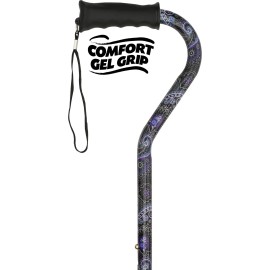 Royal RC Canes Purple Majesty Adjustable Offset Walking Cane With Comfort Grip