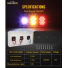 Partsam 2x LED Triple Tail Lights 45 LEDs, Rectangle Vertical