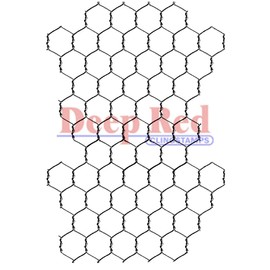 Deep Red Stamps Chicken Wire Background Rubber Cling Stamp 2 x 2.9 inches
