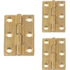 Small Brass Butt Hinges for Cupboard Internal 38mm/1.5-Inch Brass Rising