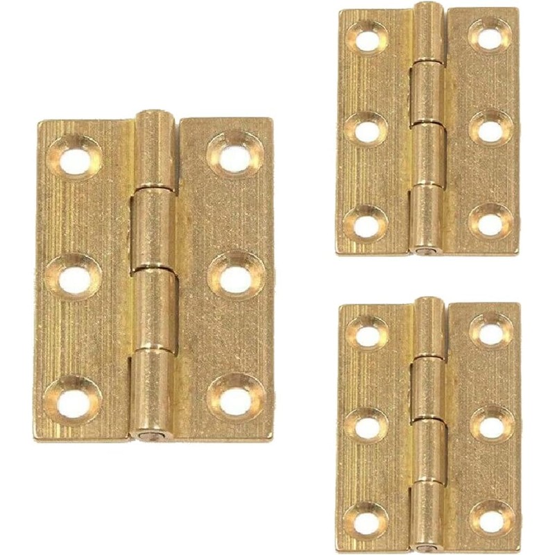 Small Brass Butt Hinges for Cupboard Internal 38mm/1.5-Inch Brass Rising