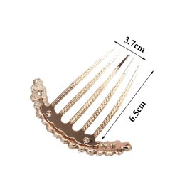 Pearl Hair Side Comb Crystal Rhinestone Comb Decorative Pearl Hairpin Bridal Hair Styling Accessories for Women Wedding(Gold)