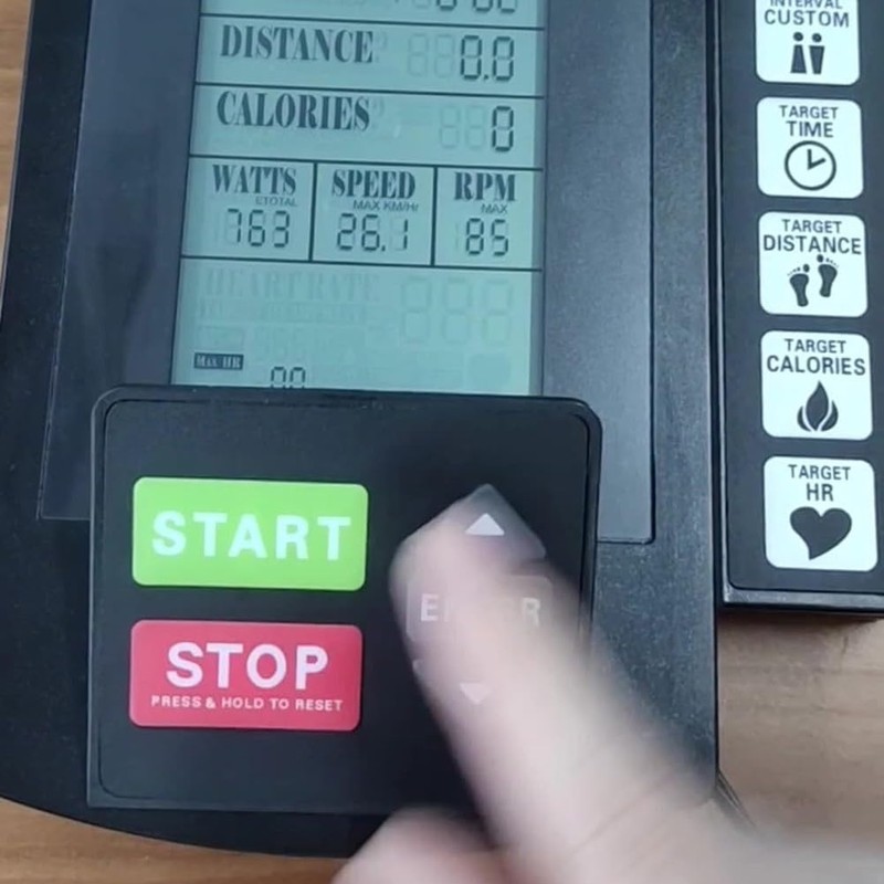 Exercise Bike Computer Indoor Monitor, LCD Monitor Speedometer, Wind Resistance