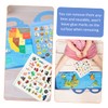Kisangel Sticker Books Reusable Map Sticker Playthings for Fun Educational