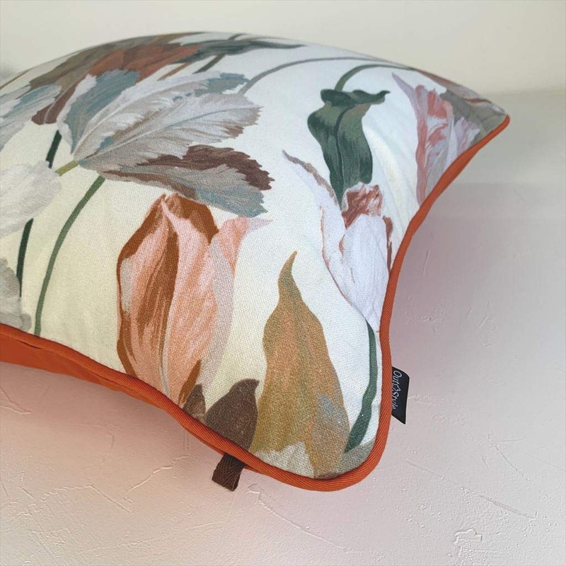 Out Style Throw Pillow Cover Floral Imported Fabric (45x45, Gouda