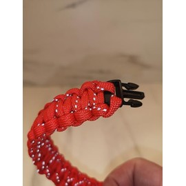 4mm Reflective Paracord Rope, 7 Strand, for Camping, Hiking, Bushcraft, Outdoors, Strong rope (Red, 3 meters)