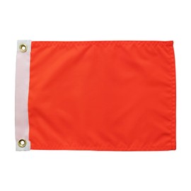 SYII Orange Flag 9x12 Inch Outdoor, Heavy Duty Solid Color Nylon UTV ATV Attention Safety Flags with 2 Brass Grommets for Beach Boating Car Bike Yacht Construction