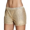 Short with gold coloured sequins for women One Size