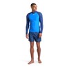 ARENA Men's Vest L/S Allover Rash Guard Shirt, Blue China-navy