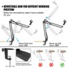 Soporte de Micrófono Adjustable con Brazo de Suspension Boom Tijera,BONKEEY