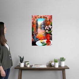CANVAS ON DEMAND View from a French Quarter Courtyard Wall Decal, New Orleans Artwork