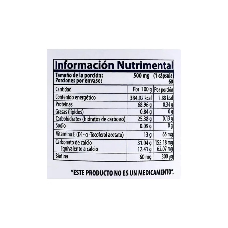 Natural Health Biotina Vitamina E Y Calcio 60 Caps Sfn