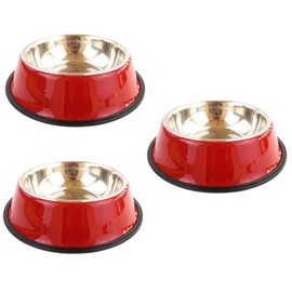 INOOMP 3 STK Hundefutter Hundenapf Haustiernapf Futternapf für Katzen Erhöhte Katzennäpfe Katzennapf Futternapf für Hunde Futterautomat für Haustiere Futternapf für Haustiere rot