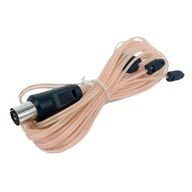 Gadpiparty Fm Indoor Antenna Durable Cable Antenna for Radio Stereo Receiver for Power Amplifiers and Tv Signal Boosting Transparent Design Male to Female Connector