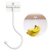 Josmimic White Banana Hanger Hook Under Cabinet: Adhesive Banana Holder,