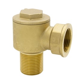 VARIOSAN Angle Angle Valve with Check Valve 16133, 1 Inch, Brass, 10 Bar