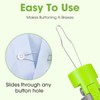 Button Hook with Zip Pull, One Hand Dressing Aid for