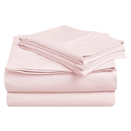 SUPERIOR 400-Thread-Count Sheet Set, Premium Long-Staple Cotton, King, Pink