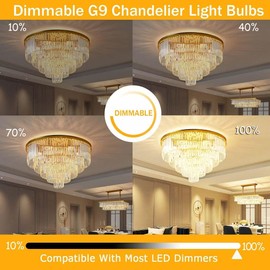 Diodesy- Pack of 4 LED4G9/27K/120/F/D G9 LED Light Bulb, 4.5 Watt (40W Halogen Equivalent), 2700K Warm White, No-Flicker, Frosted BiPin Base for Chandelier/Range Hood/Lamp, 340 Lumen, CRI80, UL Listed