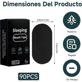 90 Tiras Bucales Antirronquidos, Cinta Bucal para Dormir
